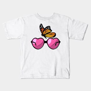 Butterfly Sunglasses Kids T-Shirt